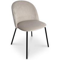 Giovani samettituoli - harmaa beige/musta Giovani samettituoli - harmaa beige/musta