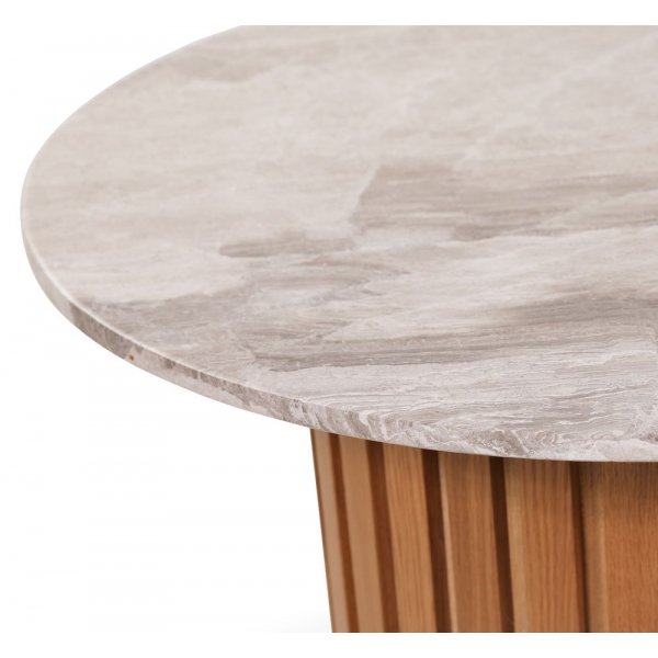 Pyöreä sohvapöytä Matisse 105 - Tammi / marmori (Vaaleanbeige) Pyöreä sohvapöytä Matisse 105 - Tammi / marmori (Vaaleanbeige)