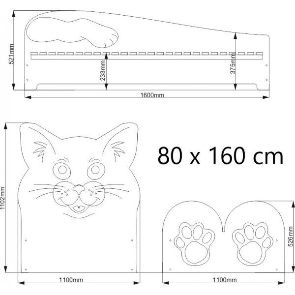 Kissa lastens�nky - Valinnainen koko!