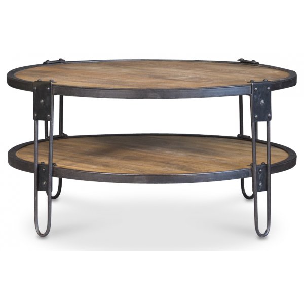 Pyöreä Bangalore-sohvapöytä h. 90 cm - Vintage + Huonekalujen jalat Pyöreä Bangalore-sohvapöytä h. 90 cm - Vintage + Huonekalujen jalat