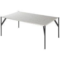 Terrazzo-sohvapöytä 110x60 cm - Bianco Terrazzo & AIR-runko mustasta metallista Terrazzo-sohvapöytä 110x60 cm - Bianco Terrazzo & AIR-runko mustasta metallista