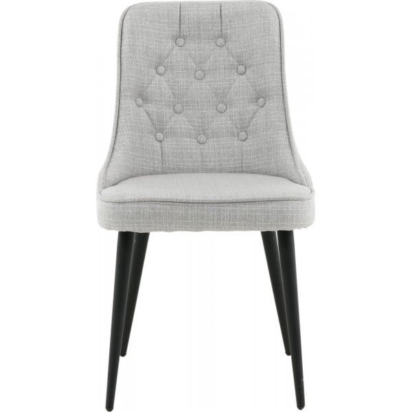 Alice Deluxe ruokatuoli - Vaaleanharmaa/musta