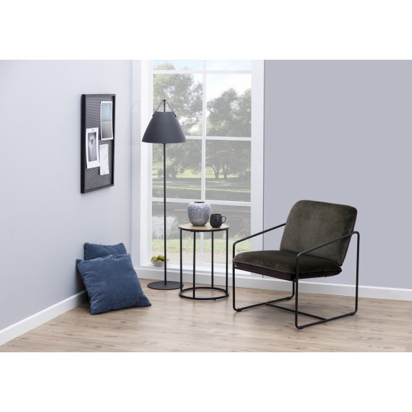 Seaford sivupyt 40 cm - Tammi/musta