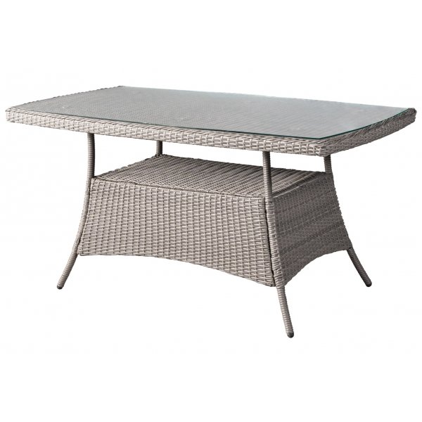 Kalifornian ulkokalusteet, jossa on lepotuoli, nojatuolit ja pöytä - Harmaa synteettinen rottinki Kalifornian ulkokalusteet, jossa on lepotuoli, nojatuolit ja pöytä - Harmaa synteettinen rottinki