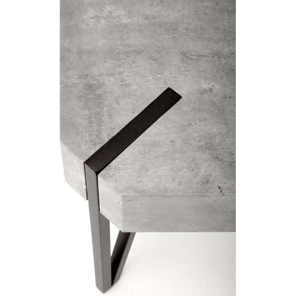 Marlene-sohvapöytä - Musta/betonikuviointi Marlene-sohvapöytä - Musta/betonikuviointi