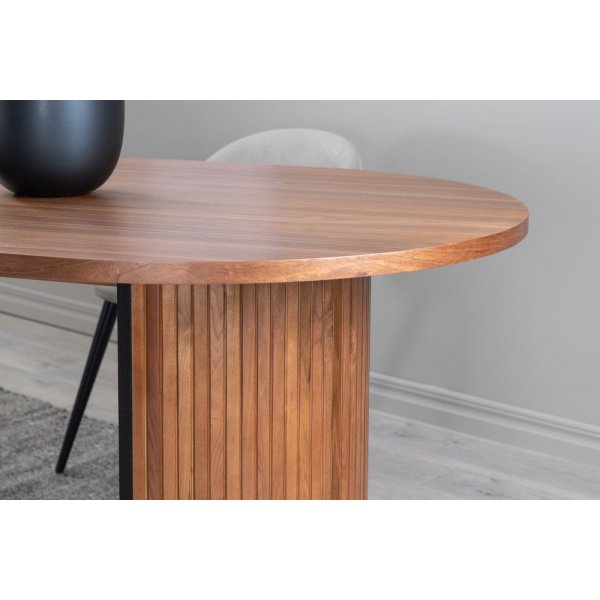 Bianca soikea ruokapöytä 200x90 cm - pähkinä Bianca soikea ruokapöytä 200x90 cm - pähkinä