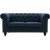 Herron 2 istuttava Chesterfield sohva - sininen