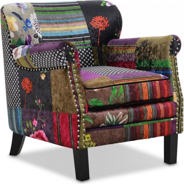 Leeds nojatuoli - Monivärinen kangas Leeds nojatuoli - Monivärinen kangas