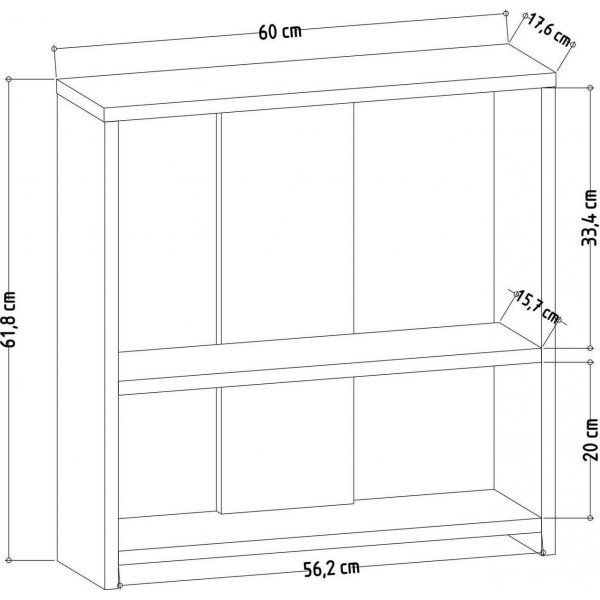 Dosi sivupöytä 60 x 17,6 cm - Valkoinen Dosi sivupöytä 60 x 17,6 cm - Valkoinen