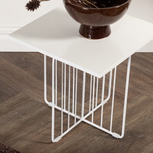 Dayton sohvapöytä 60 x 60 cm - Valkoinen Dayton sohvapöytä 60 x 60 cm - Valkoinen