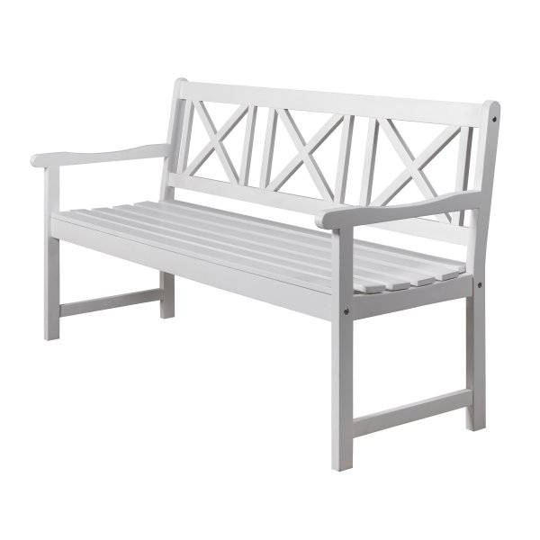 Bohus puutarhapenkki 3-paikkainen - Valkoinen Bohus puutarhapenkki 3-paikkainen - Valkoinen