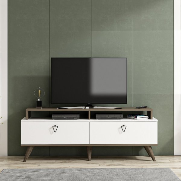 Beril-mediapenkki - p�hkin�/valkoinen