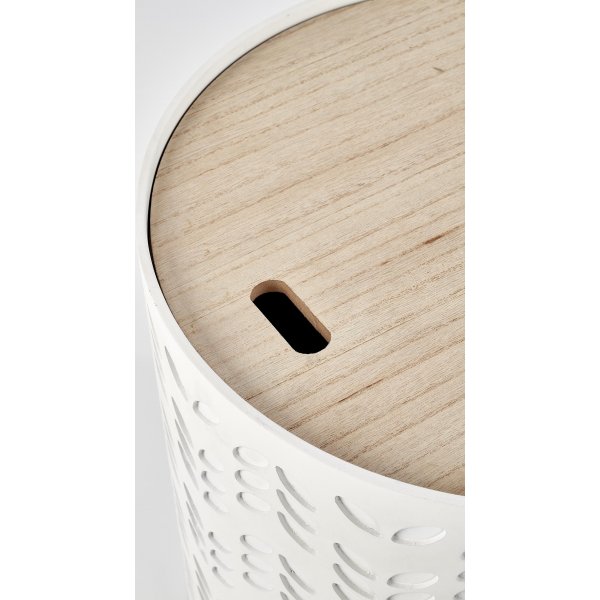 Pinottava Trudie-pöytä - Valkoinen/harmaa Pinottava Trudie-pöytä - Valkoinen/harmaa