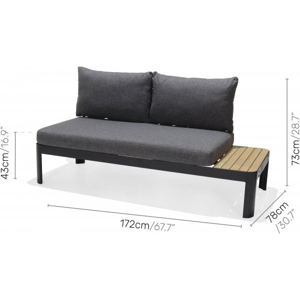 Portals lounge ryhm 3 - Musta/tiikki