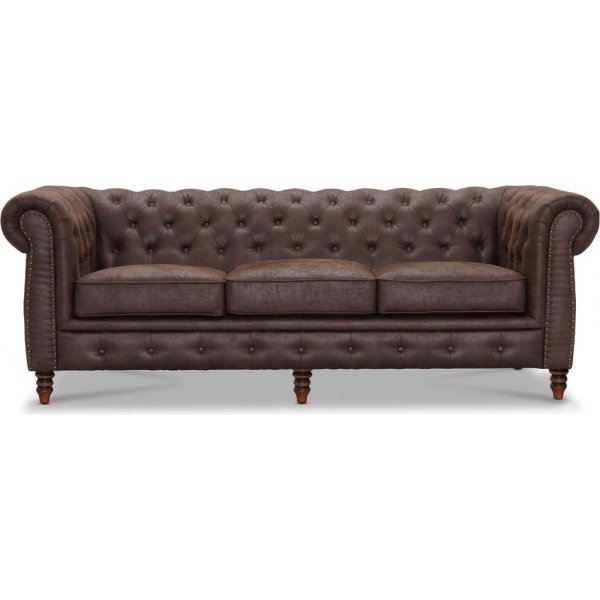 Kolmen istuttava Chesterfield Cambridge -sohva - Vintage-kangas