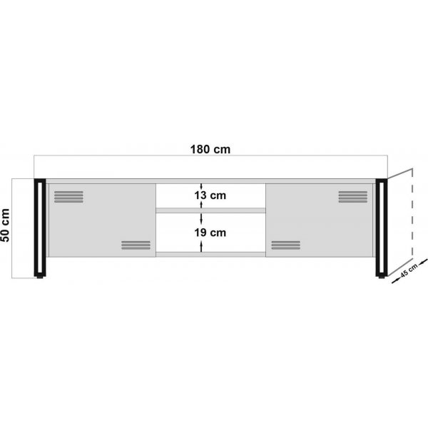 Cosmo Rex mediapenkki - mänty/musta Cosmo Rex mediapenkki - mänty/musta
