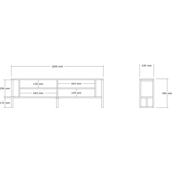 Cupe mediapenkki - pähkinä Cupe mediapenkki - pähkinä