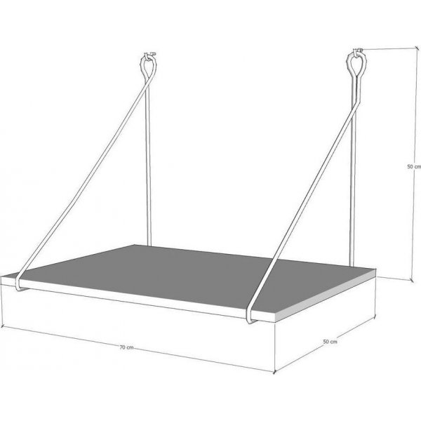 Tura pöytähylly - pähkinä/musta Tura pöytähylly - pähkinä/musta