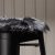 Katy tuolin tyyny 34 x 34 cm - Musta lampaannahka jljitelm