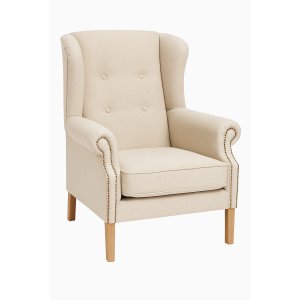 Korvaläppätuoli - Beige verhoilu Korvaläppätuoli - Beige verhoilu