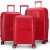 Oslon punainen matkalaukku koodilukkosarjalla 3 ksilaukkua