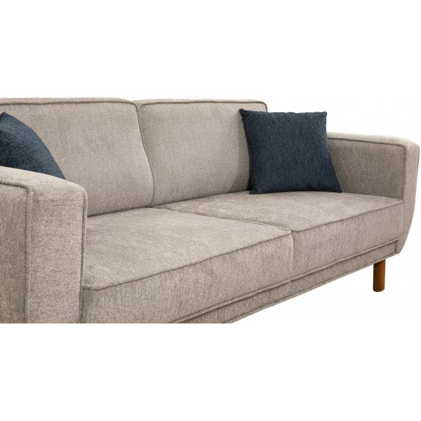 Berjer 3-istuttava vuodesohva - harmaa/pähkinä Berjer 3-istuttava vuodesohva - harmaa/pähkinä