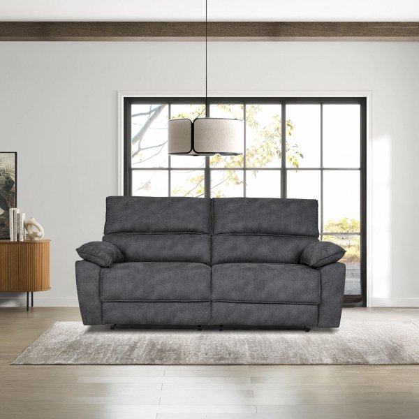 Lepotuolisohva 2:lle, extra leveä, harmaa - 197 cm Lepotuolisohva 2:lle, extra leveä, harmaa - 197 cm