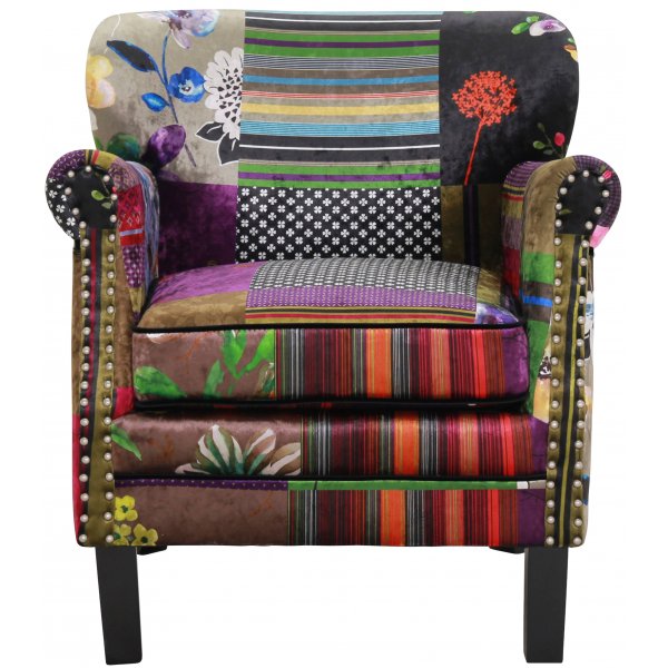 Leeds nojatuoli - Monivärinen kangas Leeds nojatuoli - Monivärinen kangas