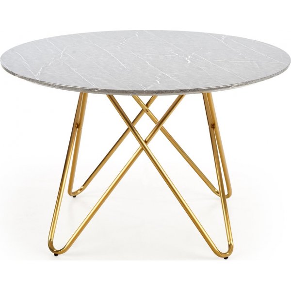 Nocture pyre ruokapyt halkaisija 120 cm - Harmaa marmorifolio/kulta