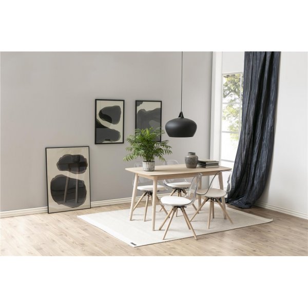 Nagano ruokapöytä 150 cm - Valkoinen pigmentoitu tammi Nagano ruokapöytä 150 cm - Valkoinen pigmentoitu tammi