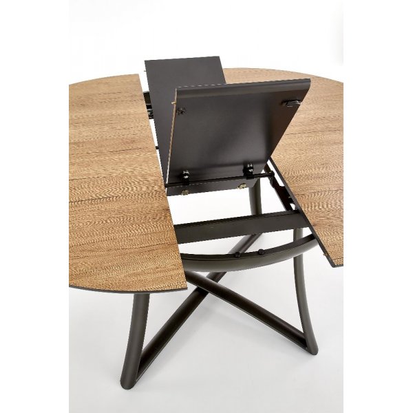 Pyöreä Colton-ruokapöytä 118 - 148 cm - Tammi/musta Pyöreä Colton-ruokapöytä 118 - 148 cm - Tammi/musta