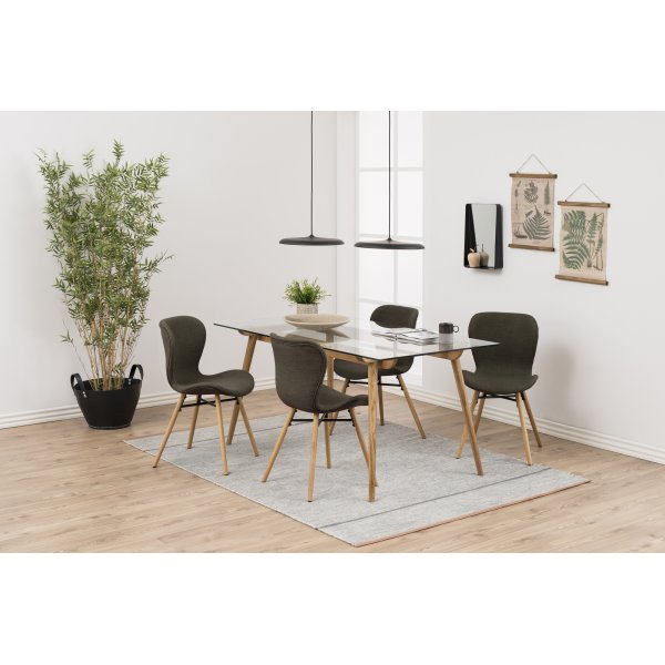 Batilda ruokapydn tuoli - Khaki/tammi