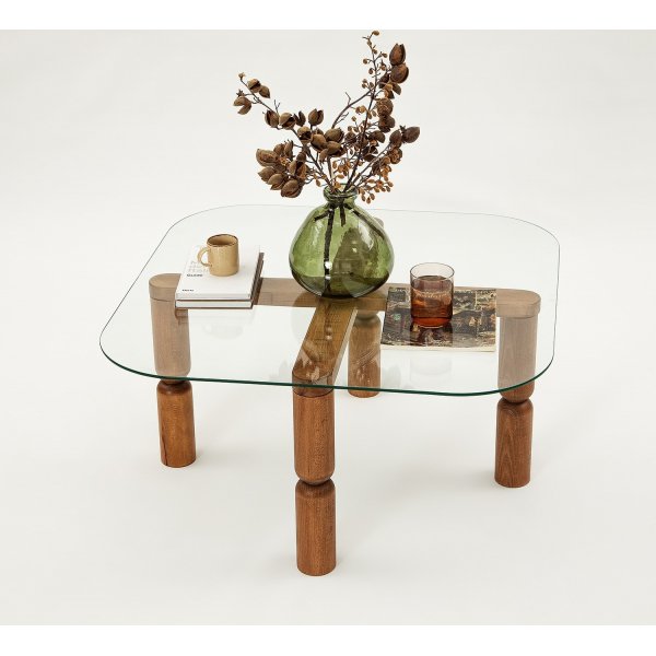 Kei sohvapöytä 80 x 80 cm - Pähkinä Kei sohvapöytä 80 x 80 cm - Pähkinä