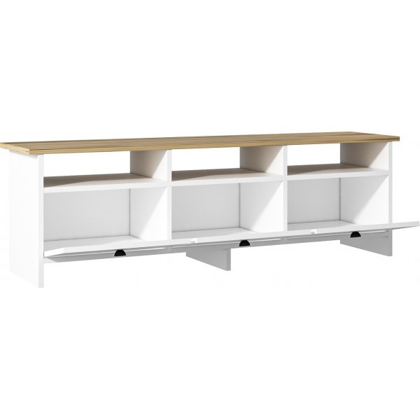 Trysil mediapenkki - Valkoinen/safiiritammi Trysil mediapenkki - Valkoinen/safiiritammi