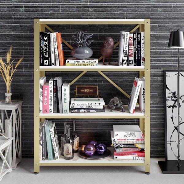 Shenna kirjahylly - valkoinen/kulta Shenna kirjahylly - valkoinen/kulta