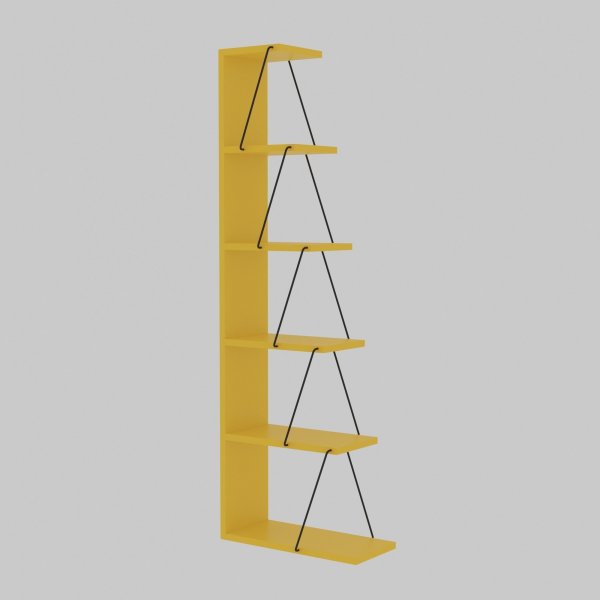 Tellus kirjahylly - keltainen/musta