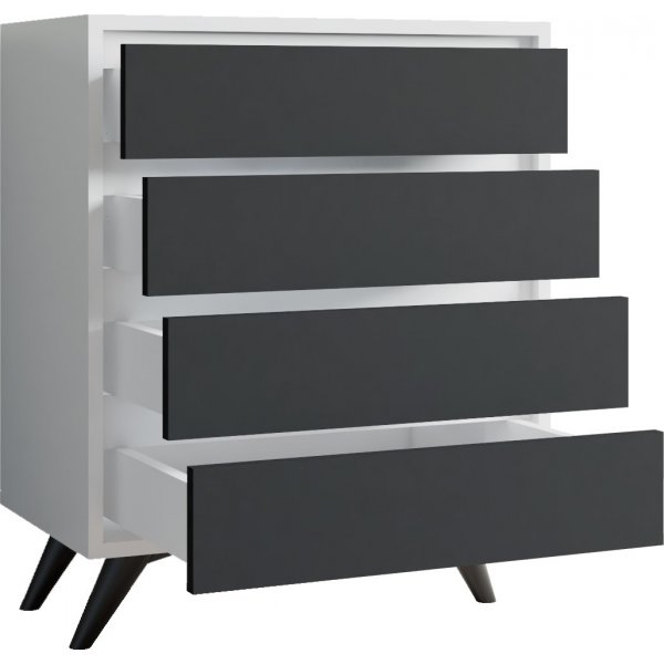 Suvera lipasto - Valkoinen/antrasiitti