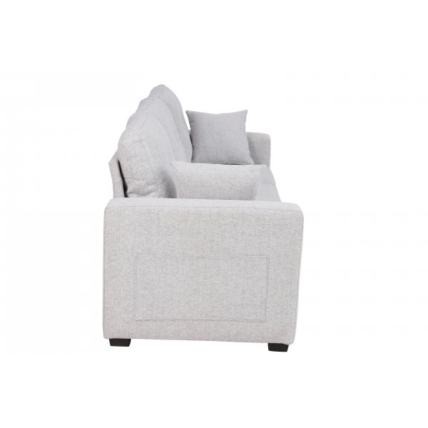 Davis-vuodesohva - Vaaleanharmaa kangas | Silytystilaa