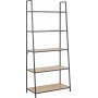 Seaford tikkaat hylly 77x174 cm - tammi/musta