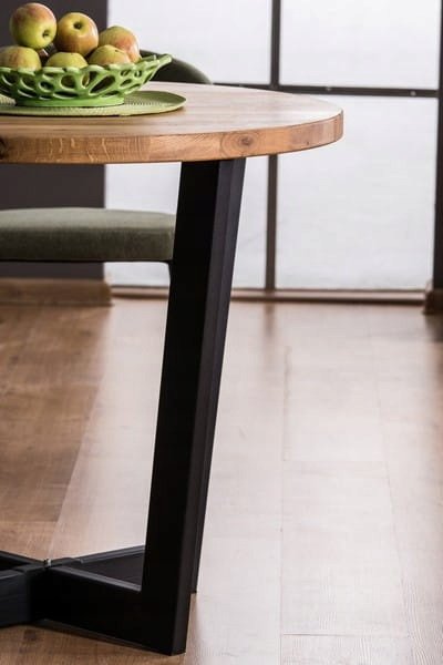 Cono ruokapöytä Ø90 cm - Tammi/musta Cono ruokapöytä Ø90 cm - Tammi/musta