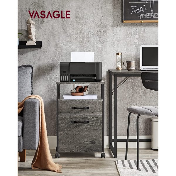 Belmont arkistokaappi - harmaa/musta