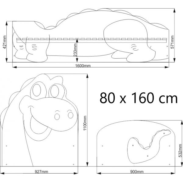 Dino pinnasänky - Kaikki koko! Dino pinnasänky - Kaikki koko!
