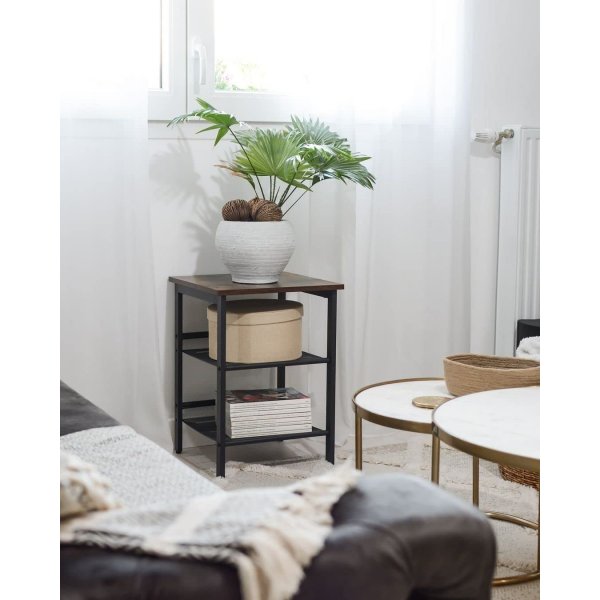 Ebbot-sivupöytä 40 x 40 cm - Ruskea/musta Ebbot-sivupöytä 40 x 40 cm - Ruskea/musta