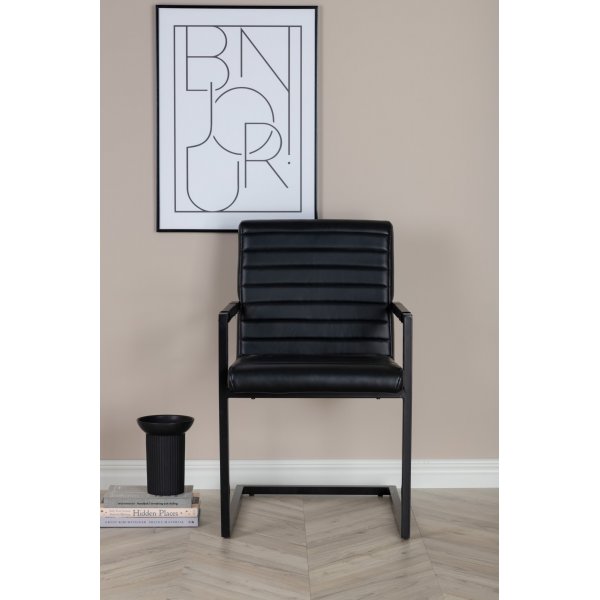 Fortina tuoli ksinojilla - Musta PU