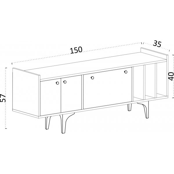 Antares mediapenkki - Sapphire tammi Antares mediapenkki - Sapphire tammi