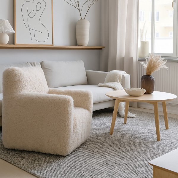 Prrinen beige nojatuoli