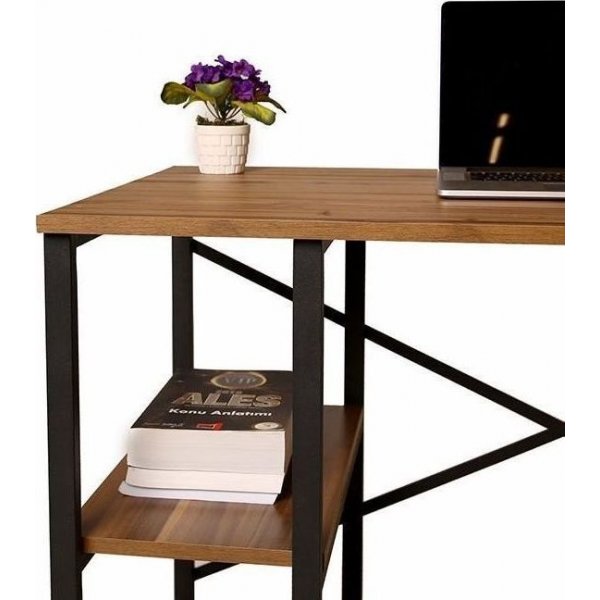 Athena kirjoituspöytä 120x65 cm - mänty/musta Athena kirjoituspöytä 120x65 cm - mänty/musta