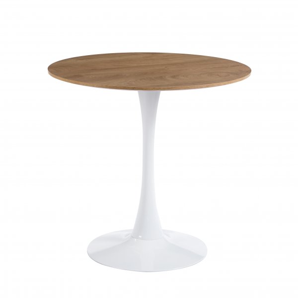 Ruokapöytä tammi/valkoinen Ø80 cm - Astrid Ruokapöytä tammi/valkoinen Ø80 cm - Astrid