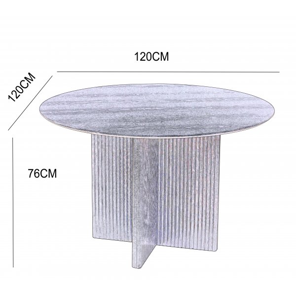 Crossby pyöreä ruokapöytä Ø120 cm - Mustaksi petsattu tammi Crossby pyöreä ruokapöytä Ø120 cm - Mustaksi petsattu tammi