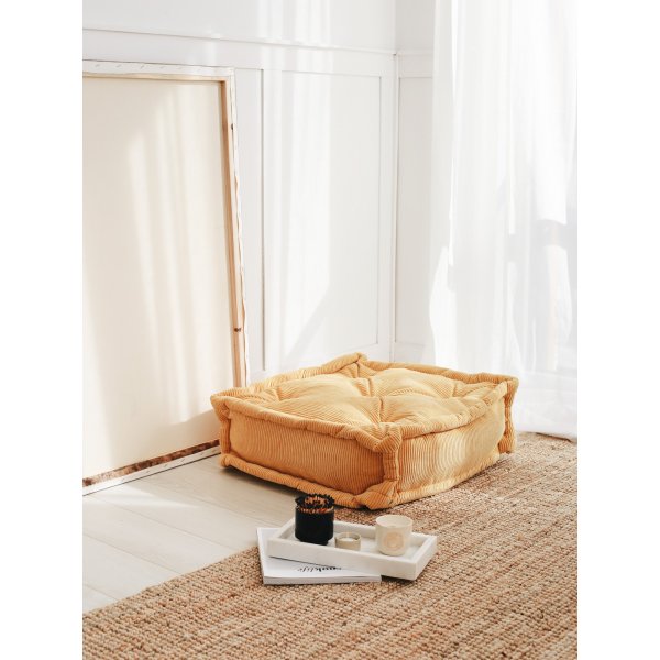 Biskuvi-pouf - keltainen Biskuvi-pouf - keltainen